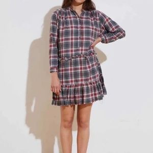 NSF women's Maria plaid flannel dress sz XS